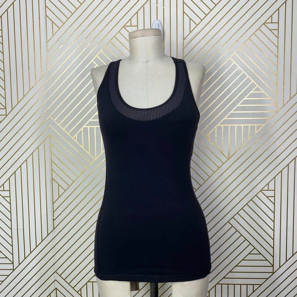 Lululemon Deep‎ Breath Tank Black Racerback Size US 4 - Picture 1 of 10